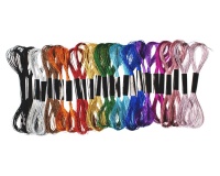 Fil broder sodertex metallique 8m coloris         assortis set 26 unites