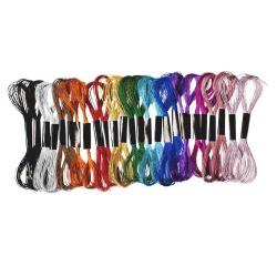 Fil broder sodertex metallique 8m coloris         assortis set 26 unites