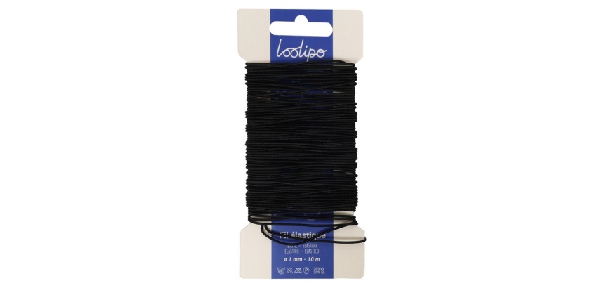 Fil elastique sodertex diam. 1mm 10m coloris noir
