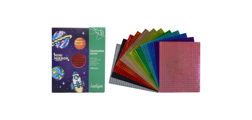 Gommette sodertex miroirs mosa que 0,5x0,5cm coloris    assortis maxi pack 12000      unites