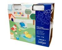 Pate a jouer sodertex pataqua couleurs primaires 500g pack  4 pots