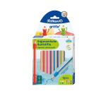 Crayon couleur pelikan griffix ergonomique coloris   assortis etui 12 unites