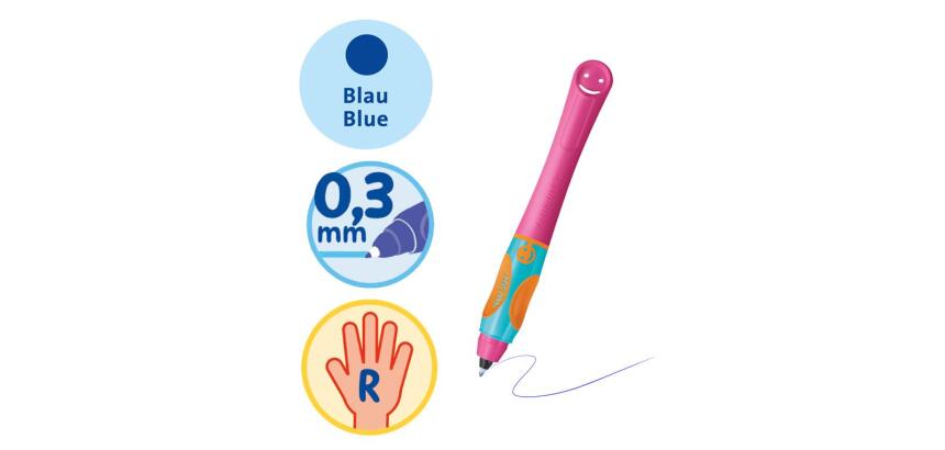 Stylo-encre pelikan griffix droitier trait 0,3mm coloris  rose etui