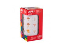 Gommette apli kids modele champignons ronde diam. 20mm  rouleau 900 unites