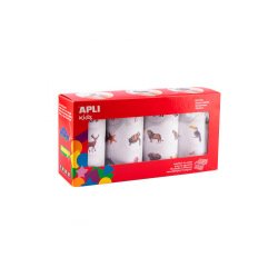 Gommette apli kids modele animaux ronde diam. 33mm pack 4 rouleaux 1440 unites