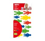 Gommette apli kids silhouettestailles et coloris assortis   pochette 132 unites