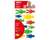 Gommette apli kids silhouettestailles et coloris assortis   pochette 132 unites