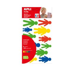 Gommette apli kids silhouettestailles et coloris assortis   pochette 132 unites