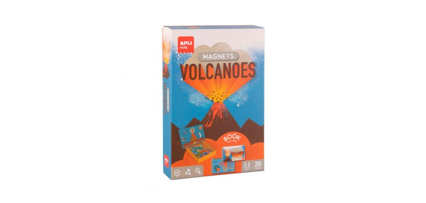 Jeu magnetique apli kids volcans 35 pieces