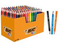 Feutre coloriage bic kids kid couleur pointe moyenne encre  ultra-lavable coloris pastel  assortis etui 12 unites