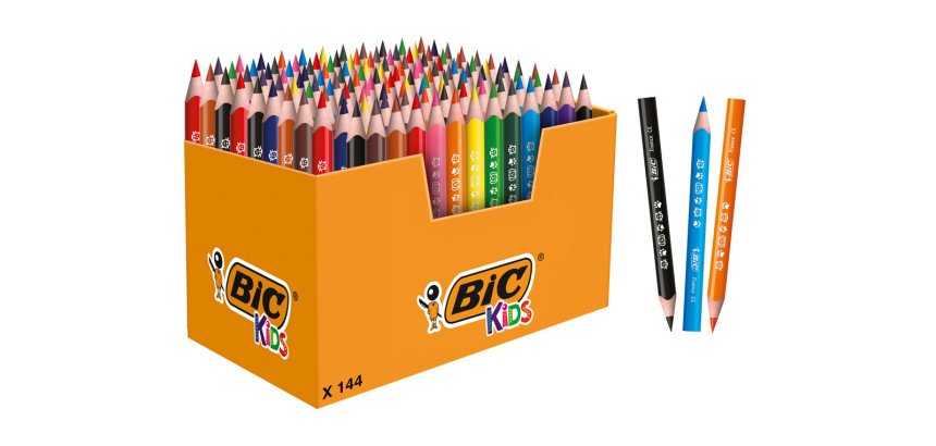 Feutre coloriage bic kids kid couleur pointe moyenne encre  ultra-lavable coloris pastel  assortis etui 12 unites