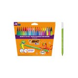 Feutre coloriage bic kids kid couleur pointe moyenne encre  ultra-lavable coloris         assortis etui 36 unites