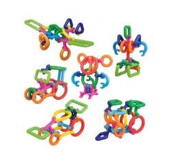 Atelier clips lap jeu de constrcution creation de      vehicules personnages o       animaux colores 50 clips 12