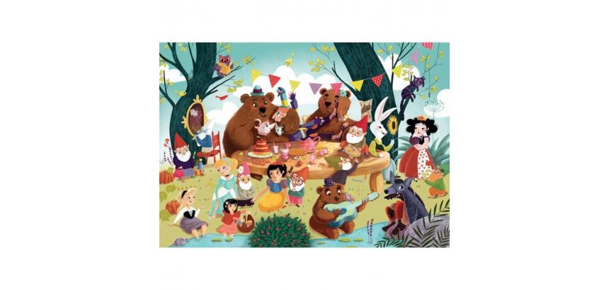 Puzzle en bois sans cadre wilson jeux il etait une fois theme contes et legendes 50   pieces