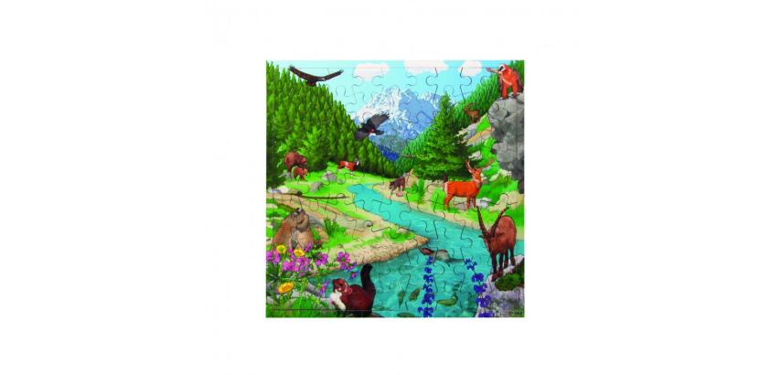 Puzzles en bois avec cadre rolf rolf la montagne 81      pieces