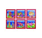 Puzzles souples avec cadre rolf les animaux marins 6     puzzles de 9 pieces