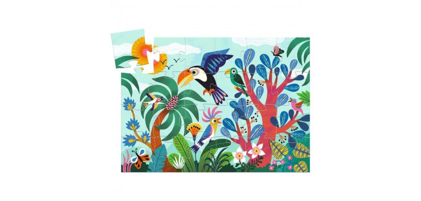 Puzzles carton 24 pieces djeco coco le toucan 24       pieces