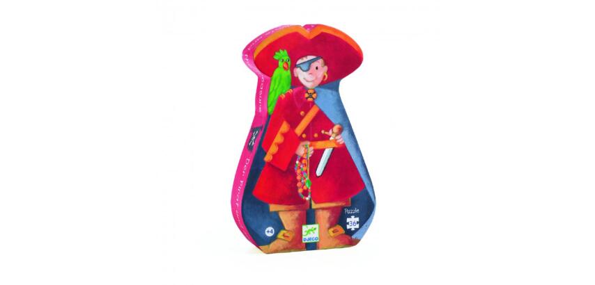 Puzzles carton 30 a 40 pieces djeco le pirate et son tresor pieces en carton 36 pieces