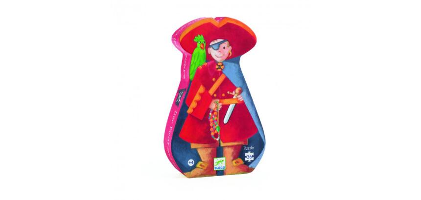 Puzzles carton 30 a 40 pieces djeco le pirate et son tresor pieces en carton 36 pieces