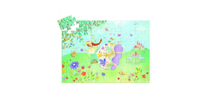 Puzzles carton 30 a 40 pieces djeco la princesse du         printemps 36 pieces