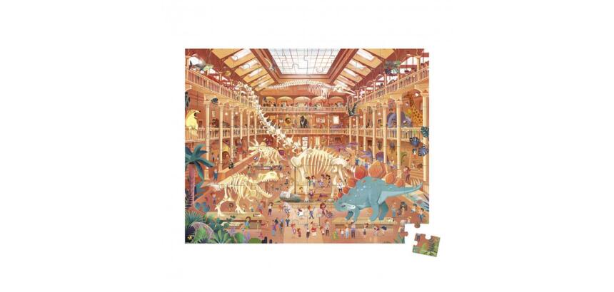 Puzzles carton 100 pieces janod musee d histoire        naturelle 100 pieces et 1     poster modele