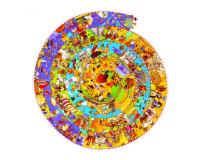 Puzzles carton 350 pieces djeco histoire + livret rond  fresque historique 350 pieces et poster de meme taille