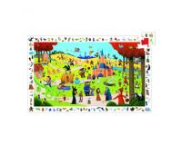 Puzzles carton d observation djeco les contes 2 en 1 54    pieces et 1 poster modele