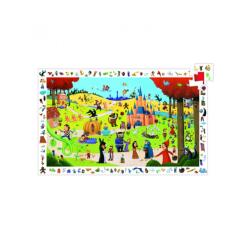 Puzzles carton d observation djeco les contes 2 en 1 54    pieces et 1 poster modele