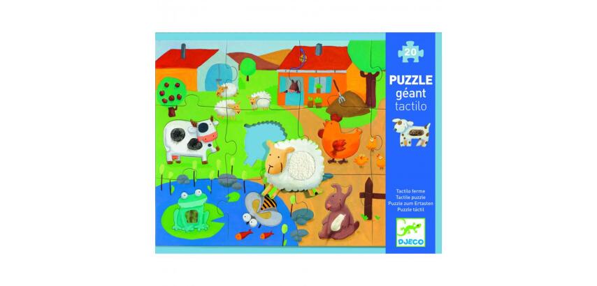 Puzzles geants djeco tactiloferme grandes pieces   20 pieces