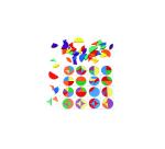 Symetrie et spatialisation rolf circle game 6 formes et  6 coloris 294 pieces 24       cartes modeles 12 supports