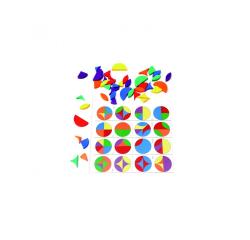Symetrie et spatialisation rolf circle game 6 formes et  6 coloris 294 pieces 24       cartes modeles 12 supports