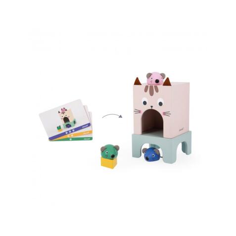 Symetrie et spatialisation janod se reperer dans l       espace chat et souris jeu     educatif maternelle 3 souris