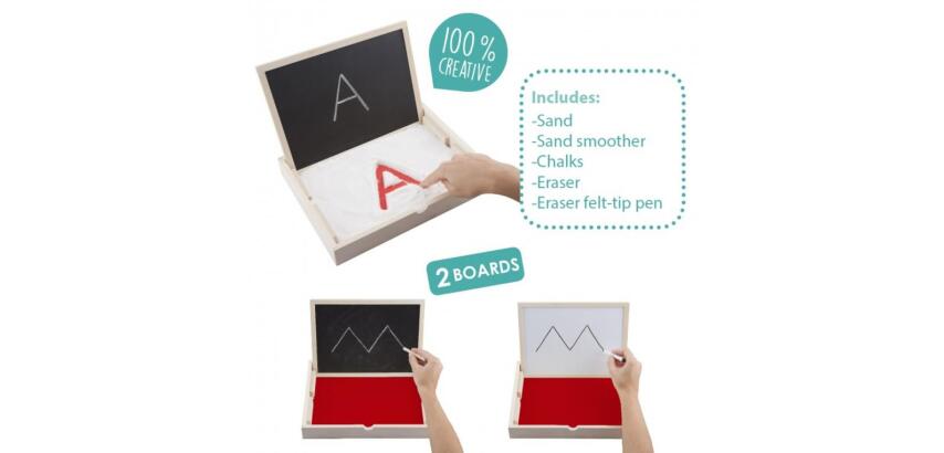 Initiation a l ecriture akros set de pre-ecriture plateau   multi sensoriel coordination  oeil main