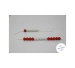 Chainettes de calcul wissner de 0 a 20 2 couleurs 20       boules rouges et blanches