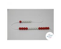 Chainettes de calcul wissner de 0 a 20 2 couleurs 20       boules rouges et blanches
