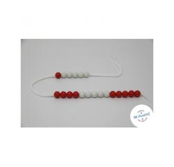 Chainettes de calcul wissner de 0 a 20 2 couleurs 20       boules rouges et blanches