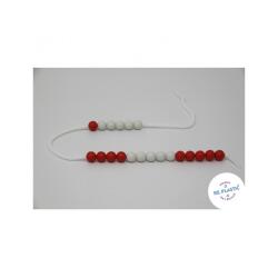 Chainettes de calcul wissner de 0 a 20 2 couleurs 20       boules rouges et blanches