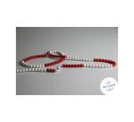 Chainette de calcul de 0 a 100 2 coleurs 100 boules      plastique rouges et blanches
