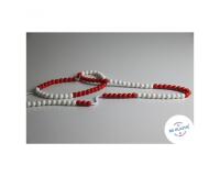 Chainette de calcul de 0 a 100 2 coleurs 100 boules      plastique rouges et blanches