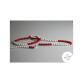 Chainette de calcul de 0 a 100 2 coleurs 100 boules      plastique rouges et blanches