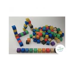 Atelier cubes wissner encastrables 2x2x2 cm petits  exercices de comptage 100     cubes 10 coloris assortis