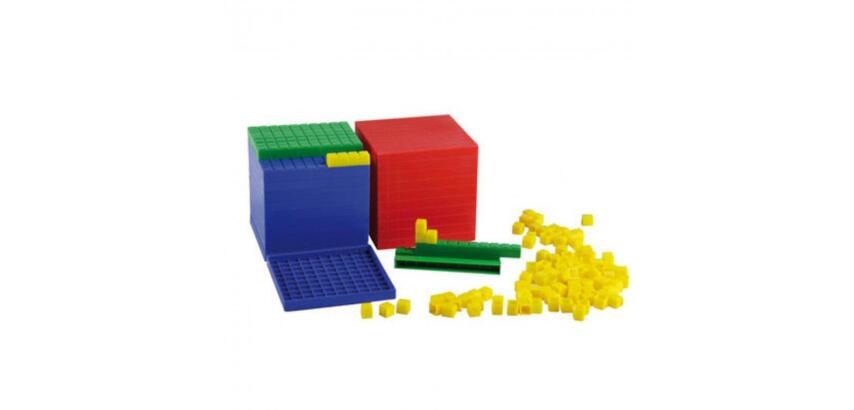 Base 10 wissner systeme decimal decomposition du      nombre jusqu a 1000 travail   en groupe 100 cubes jaunes