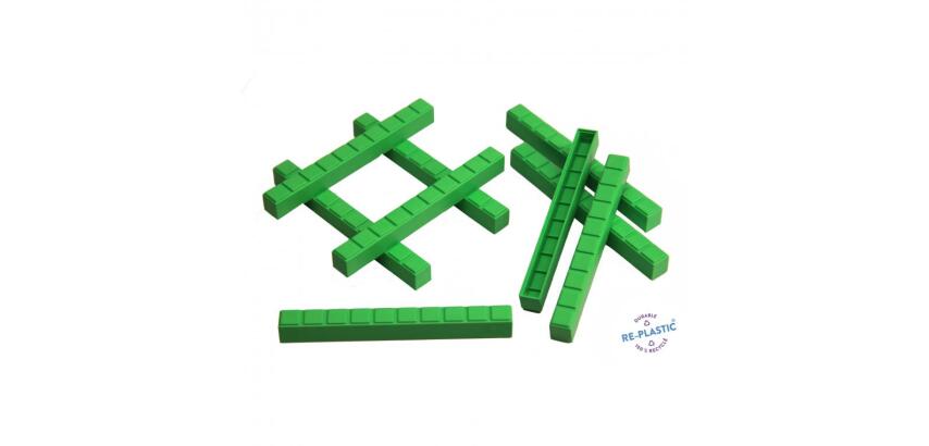 Elements base 10 a l'unite wissner 50 barres dizaine     pour base 10 barres           encastrables