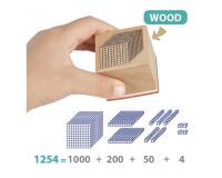 Base 10 akros tampons de decomposition en bois         numerique tout type d encre 4 unites dizaines centaines et