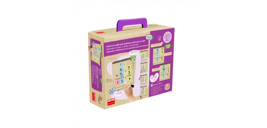 Jeux mathematiques akros apprends a additionner et a   soustraire avec les retenues  8 planches 29 fiches 8