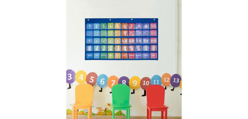Supports et tableaux magnetiques achoka tableau    des nombres 50 pochettes 1    tableau et 50 cartes