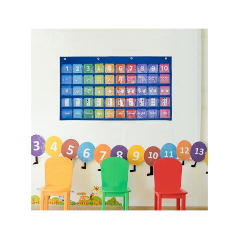 Supports et tableaux magnetiques achoka tableau    des nombres 50 pochettes 1    tableau et 50 cartes