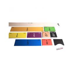 Fractions wissner atelier bandes de fractions           magnetiques 51 pieces 100x90  cm