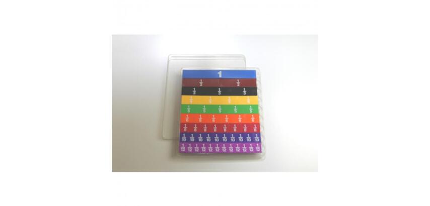 Fractions wissner plateau des fractions 10 couleurs         assortie 51 pieces