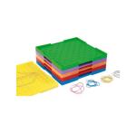 Geoplans wissner geoplans grands modeles activites de   geometrie lot de 6 unites et  elastiques couleurs